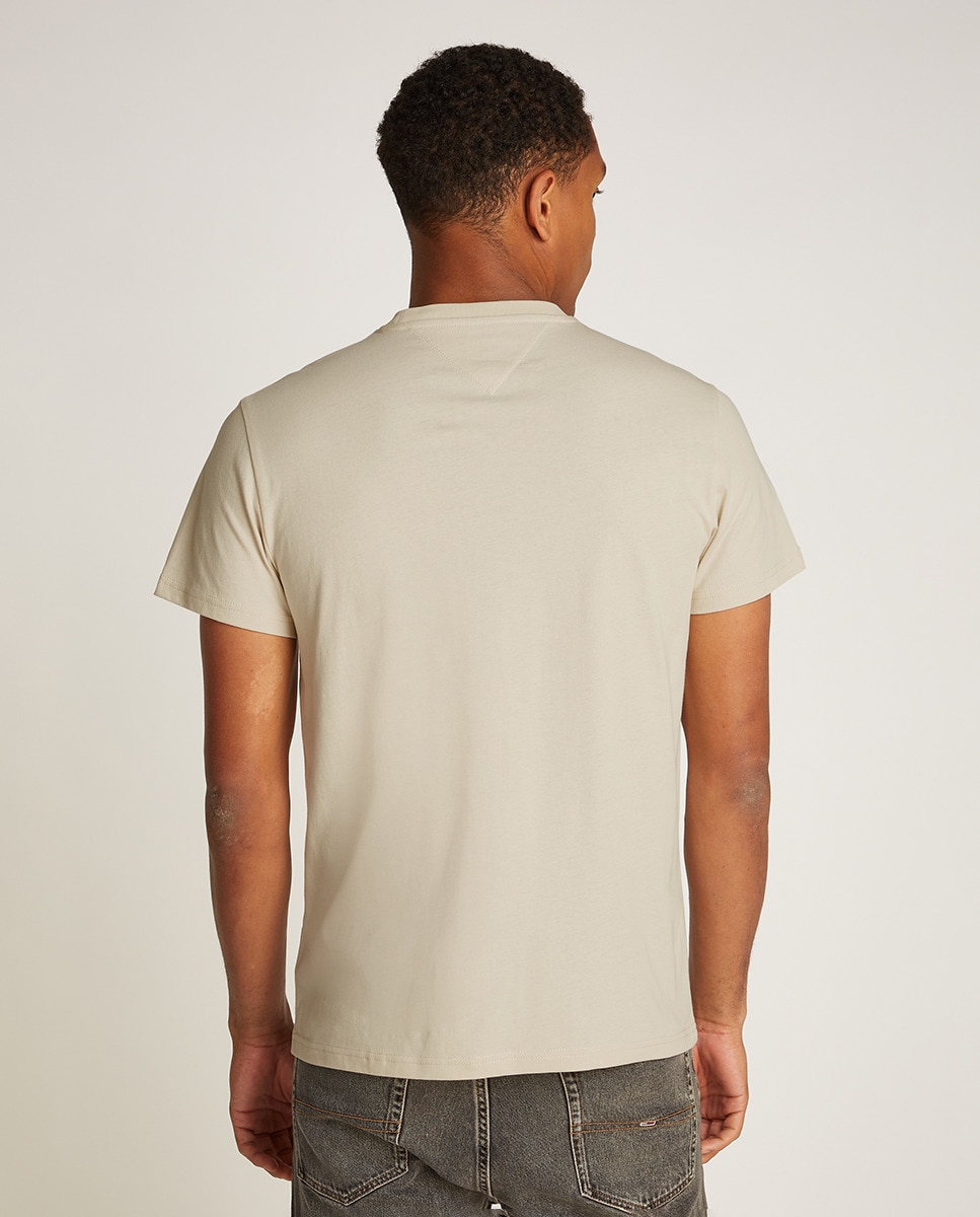 T-shirt Slim Fit com Manga Curta Amarelo-2