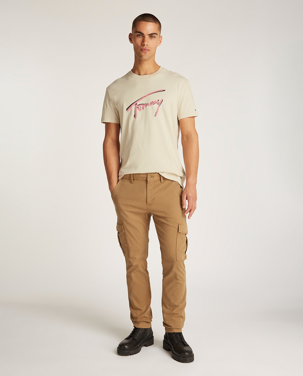 T-shirt Regular Fit com Manga Curta Amarelo-6
