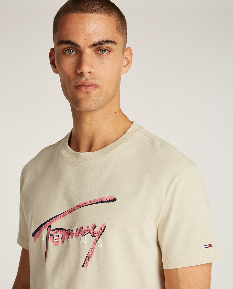 T-shirt Regular Fit com Manga Curta Amarelo-3