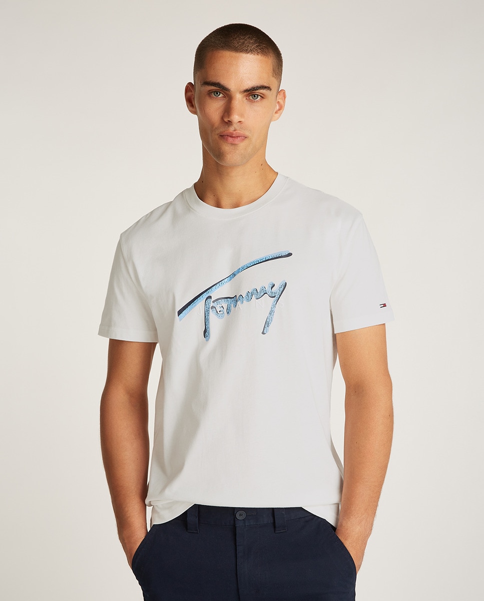 T-shirt Regular Fit com Manga Curta Cru-1