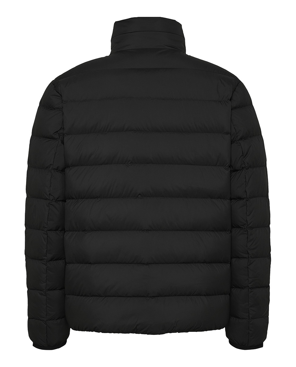 Blusão Acolchoado com Logótipo Estampado Preto-5