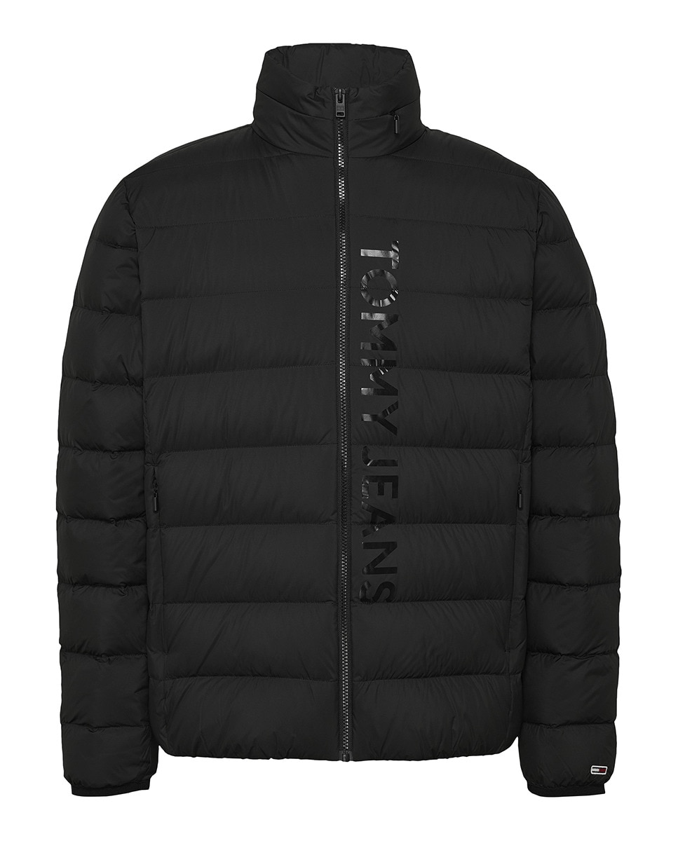 Blusão Acolchoado com Logótipo Estampado Preto-4