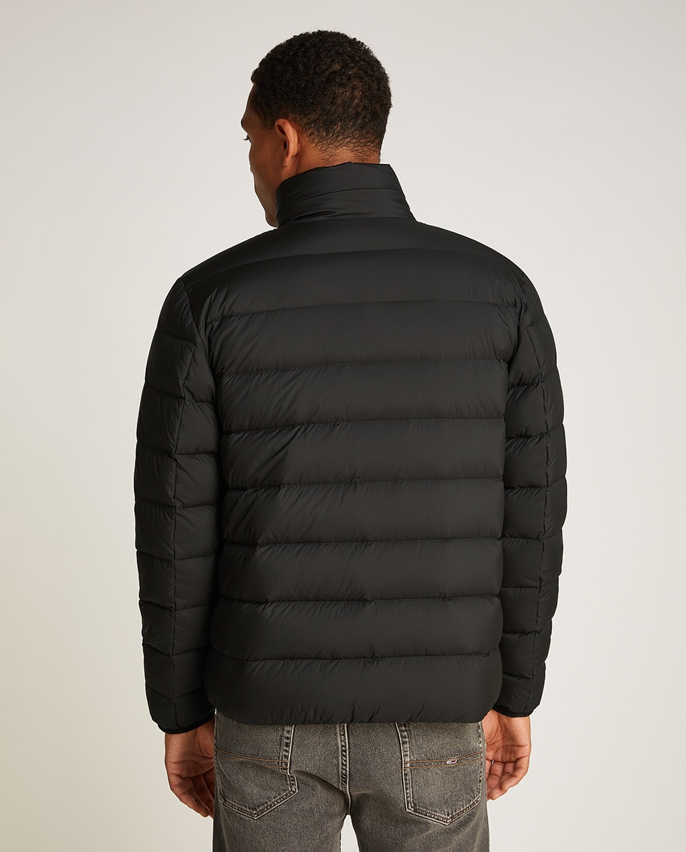 Blusão Acolchoado com Logótipo Estampado Preto-2