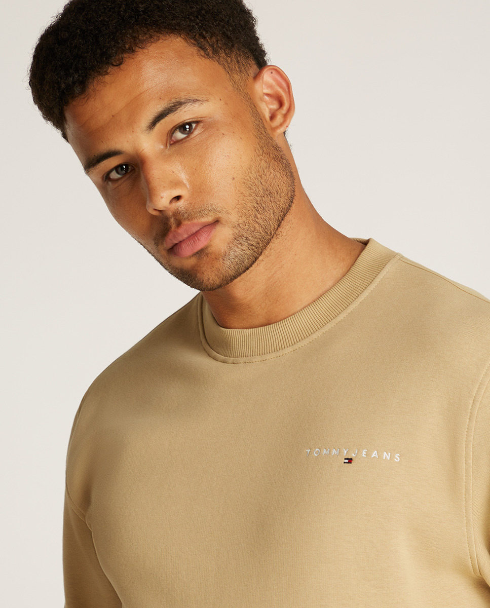 Sweatshirt Regular Fit com Decote Redondo Mostarda-3