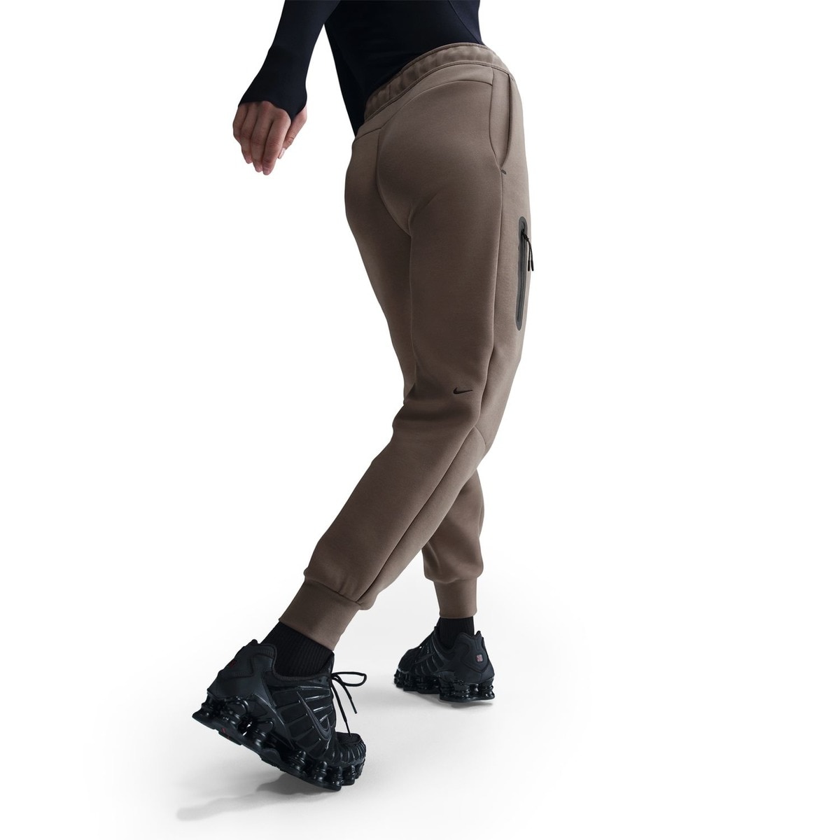 Calças de mulher Sportswear Tech Fleece Nike Castanho-4