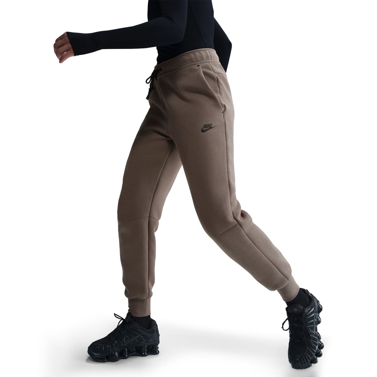 Calças de mulher Sportswear Tech Fleece Nike Castanho-3