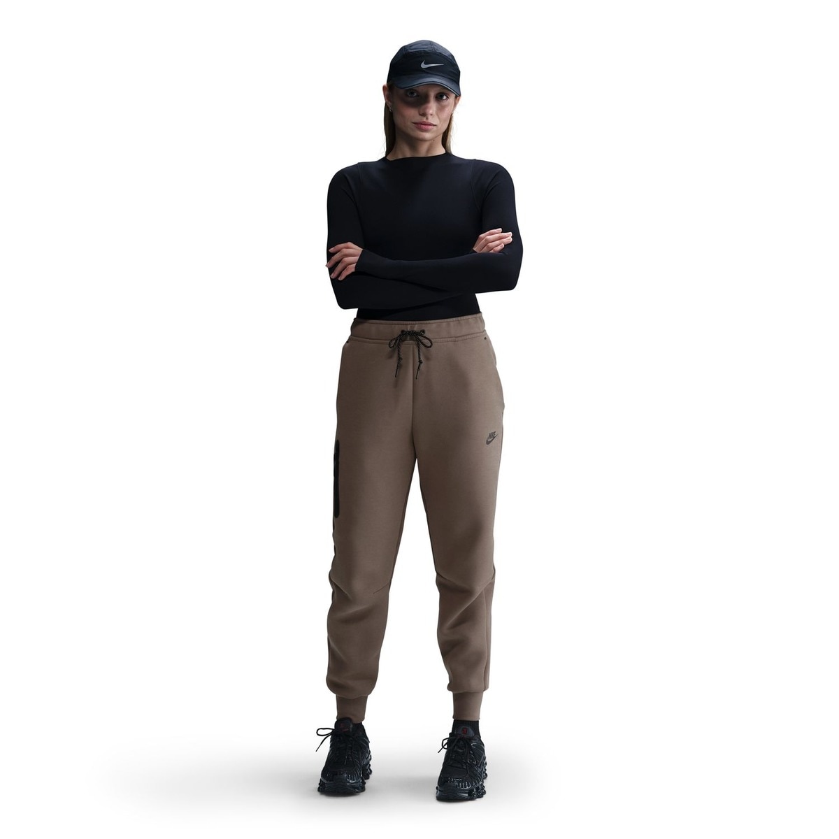 Calças de mulher Sportswear Tech Fleece Nike Castanho-1