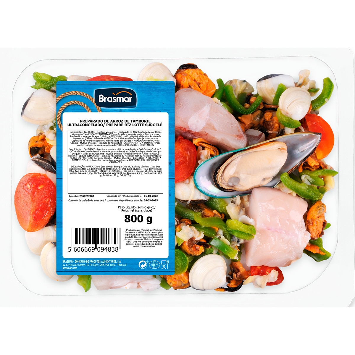 Preparado de Arroz de Tamboril embalagem 800 g