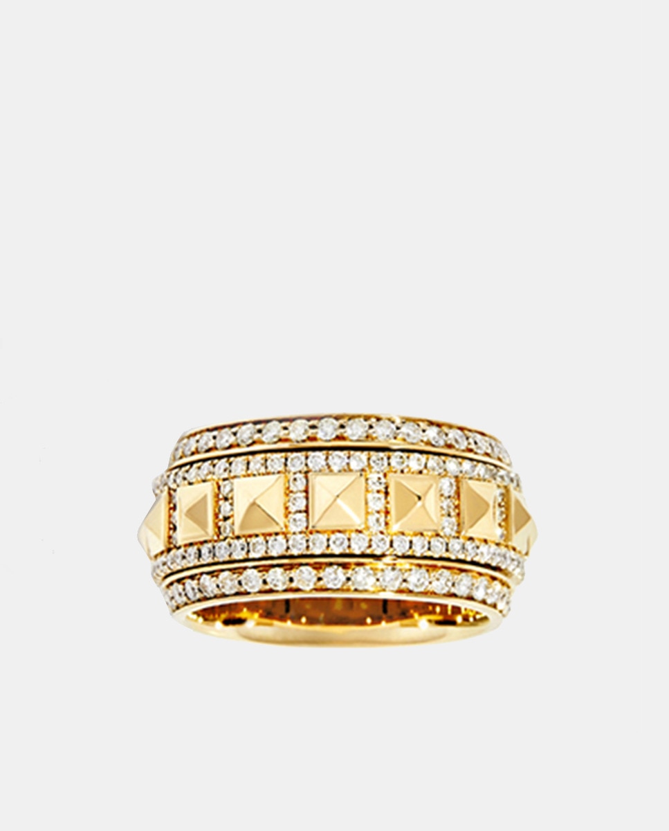 Anillo Rockaway de oro con diamantes Blanco-1