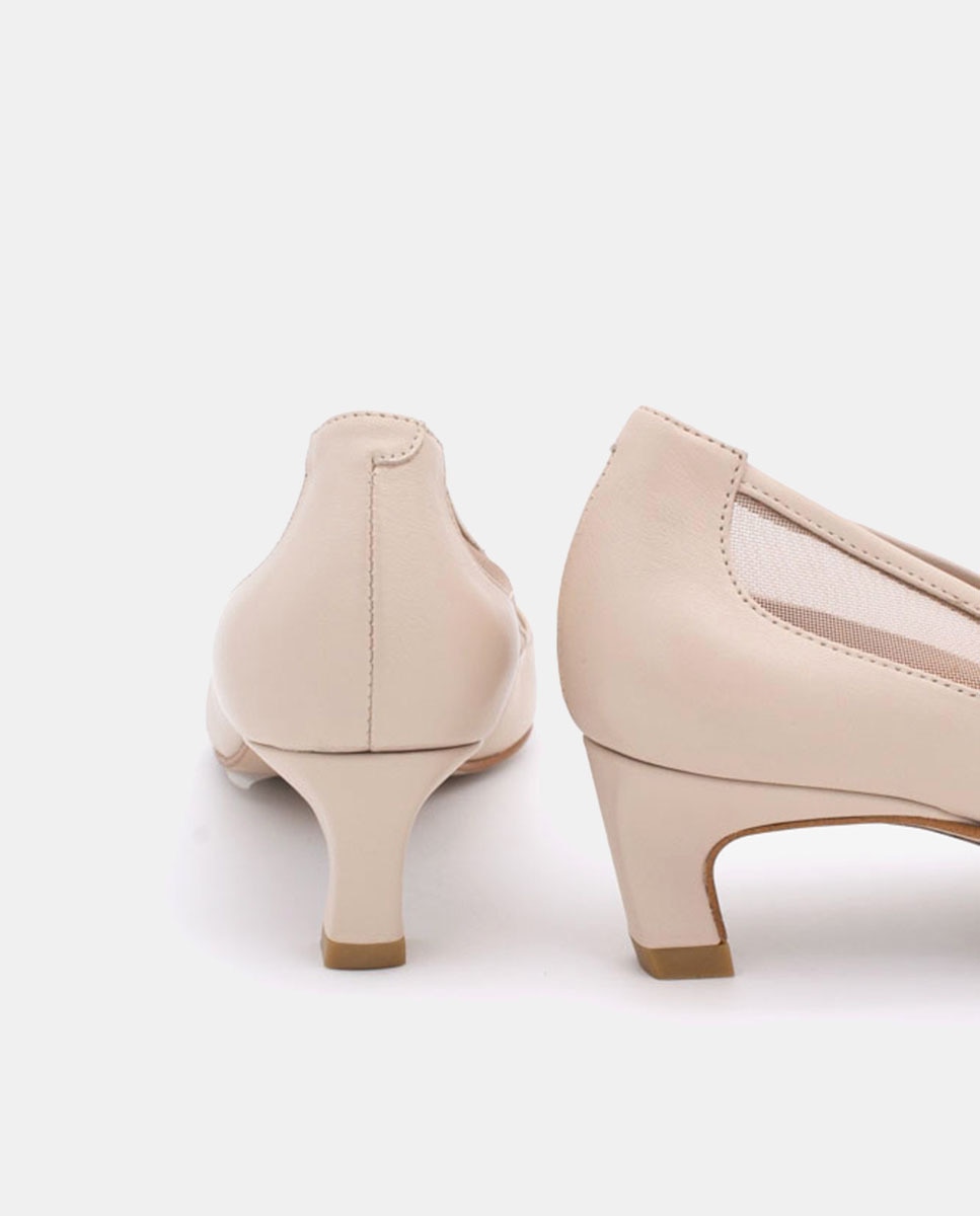 Sapatos de Salto Branco-marfim-5
