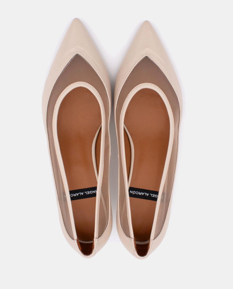 Sapatos de Salto Branco-marfim-4