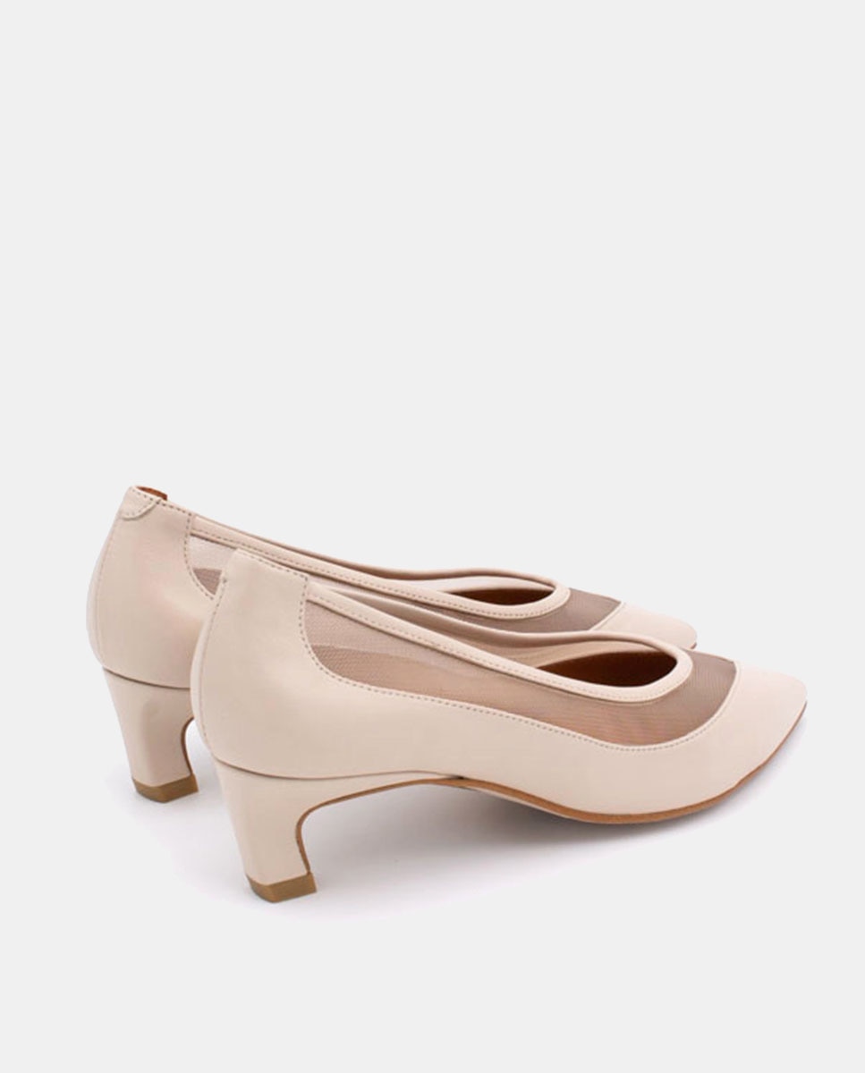 Sapatos de Salto Branco-marfim-3