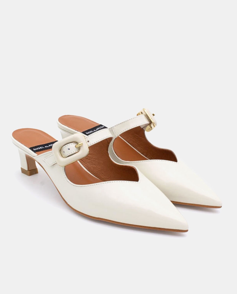 Sapatos de Salto Branco-marfim-2