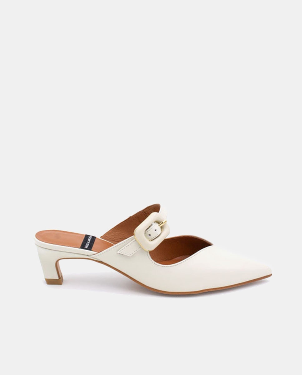 Sapatos de Salto Branco-marfim-1