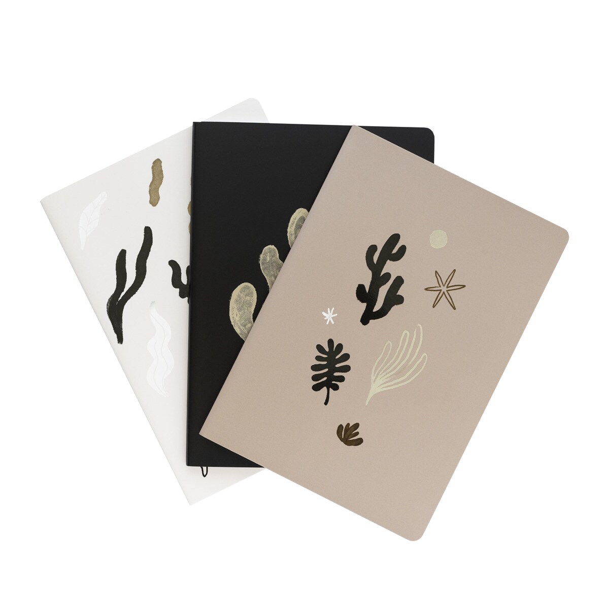 Conjunto de 3 cadernos Kalima Kokonote cor-de-rosa Rosa / Preto-1