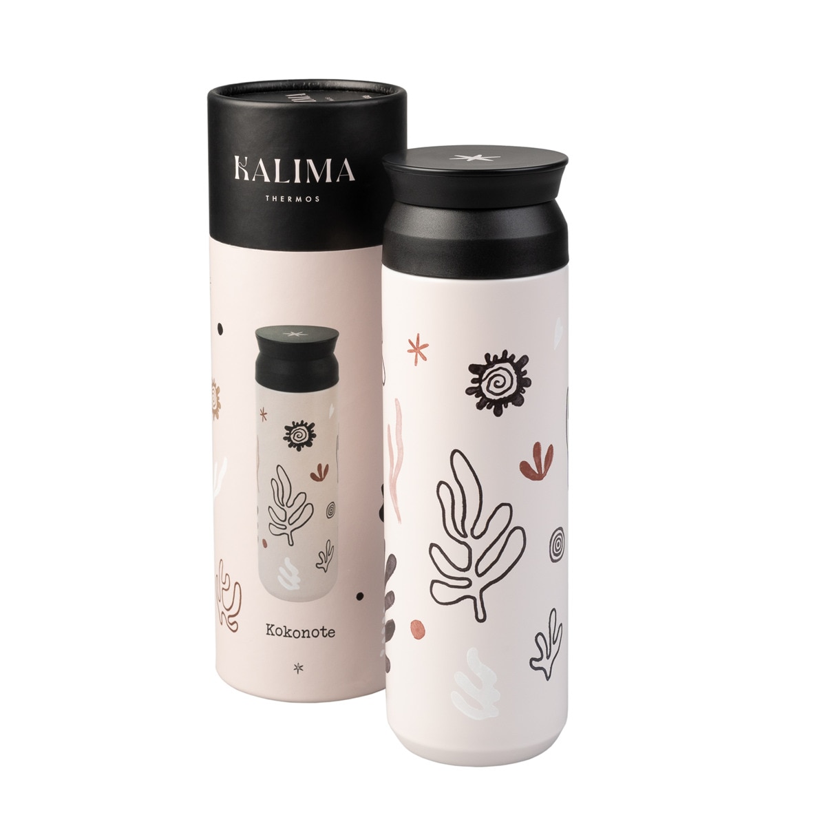 Termo de aço inoxidável Kalima Kokonote cor-de-rosa Rosa / Preto-2