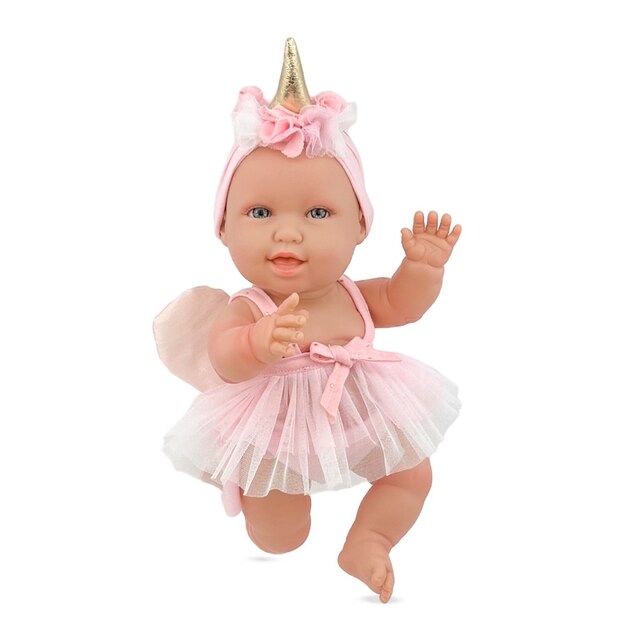Imagem 0 de Andrea Baby Unicornio Rosa Infantil 38cm
