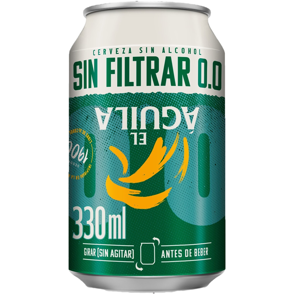 cerveza rubia especial sin filtrar 0,0 lata 33 cl