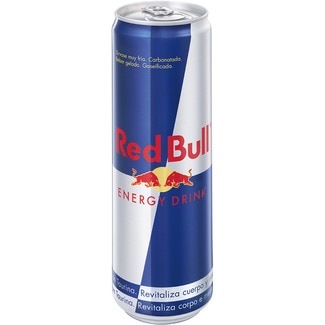 bebida energética con cafeína, taurina, Vitamina B, sacarosa, glucosa y agua de los Alpes lata 47,30 cl - Red Bull