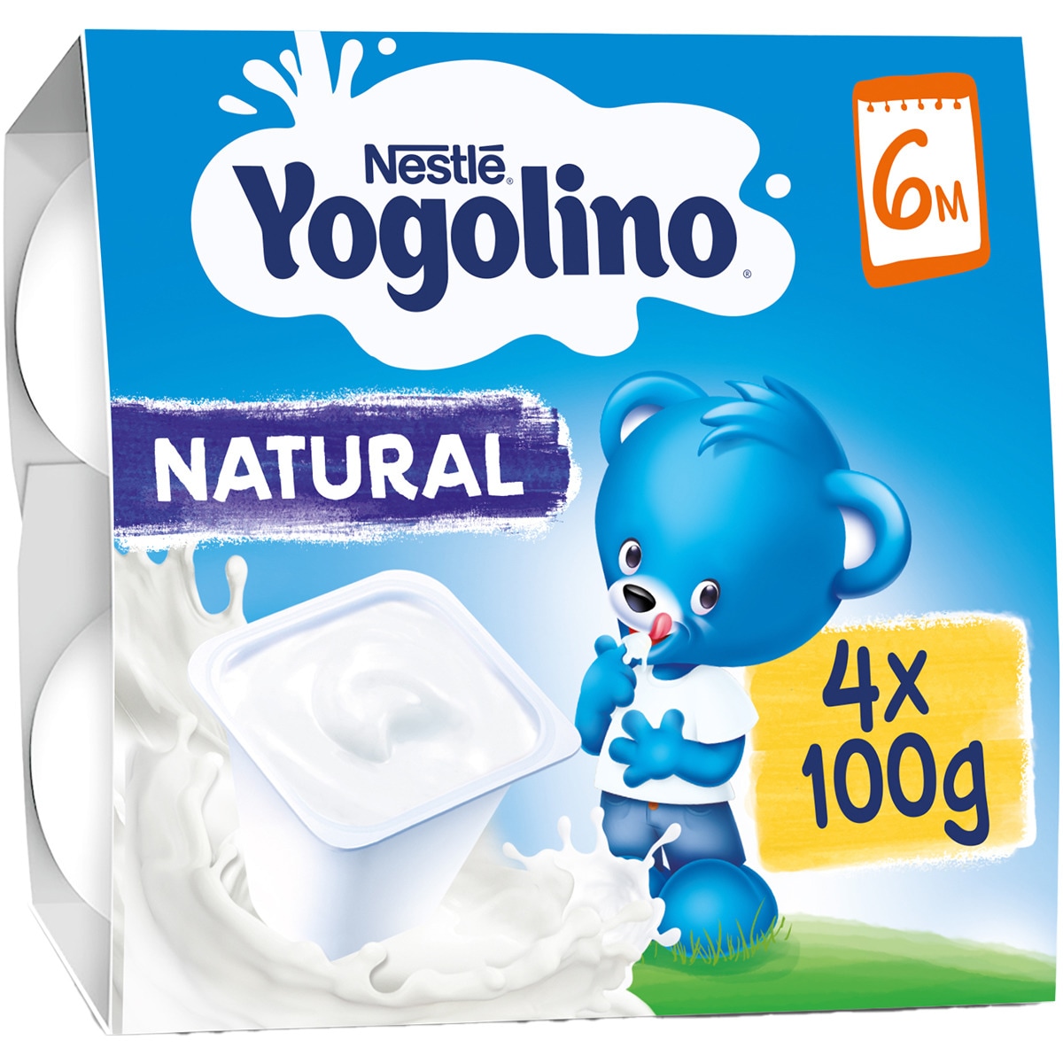 postre lácteo natural sin gluten desde 6 meses pack 4 tarrinas 100 g