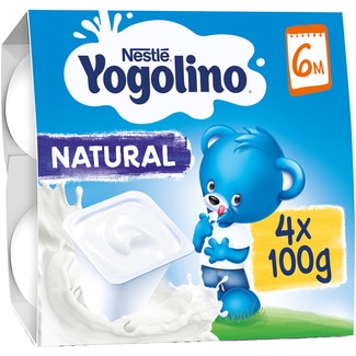 postre lácteo natural sin gluten desde 6 meses pack 4 tarrinas 100 g - Nestle Yogolino