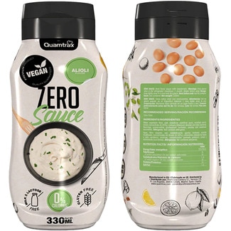 salsa alioli 0% vegana, sin gluten y sin lactosa bote 330 ml - Quamtrax