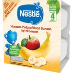 tarrinas de manzana y plátano sin gluten desde 4 meses pack 4 envases 100 g