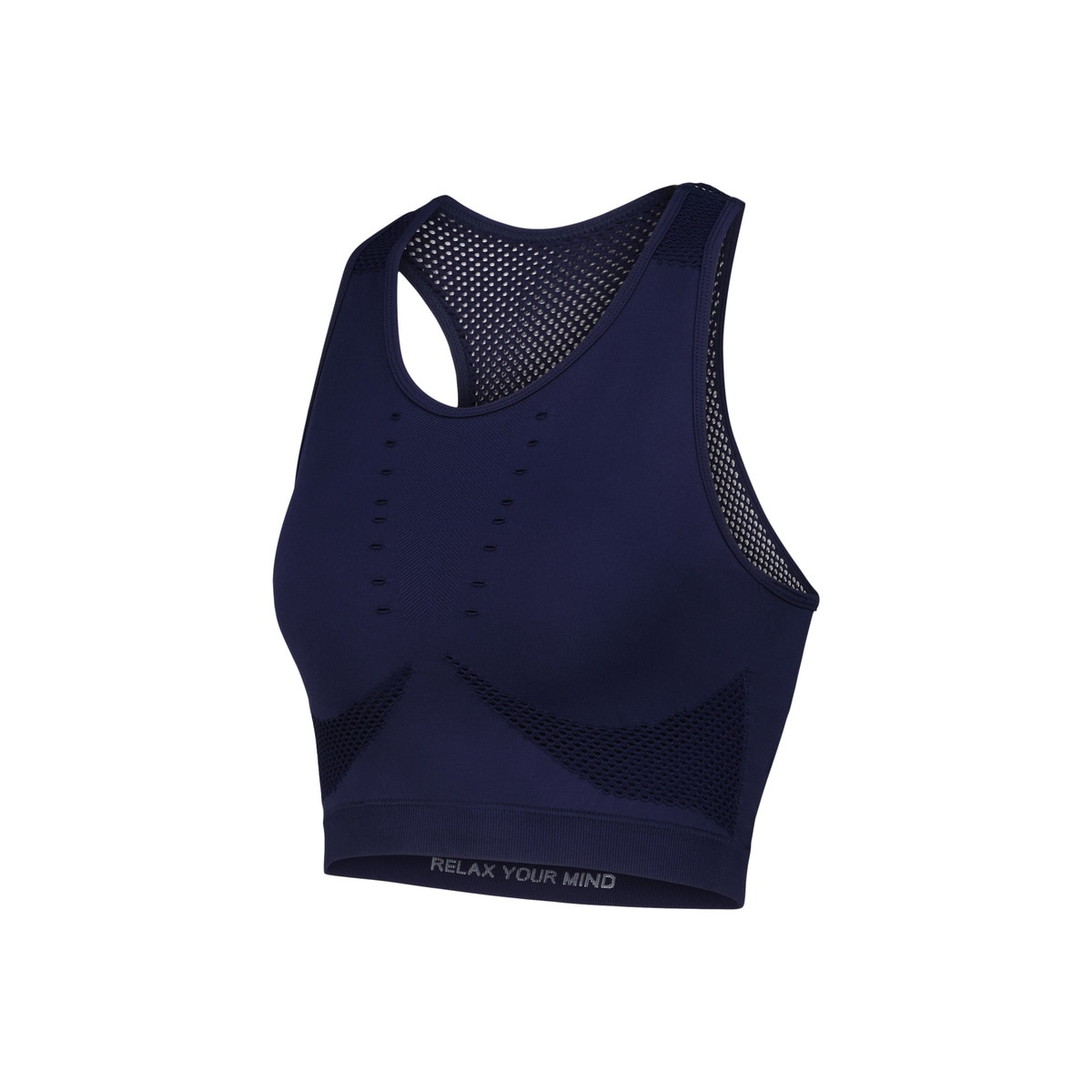 Top Seamless de Yoga de Mulher Azul-marinho-4