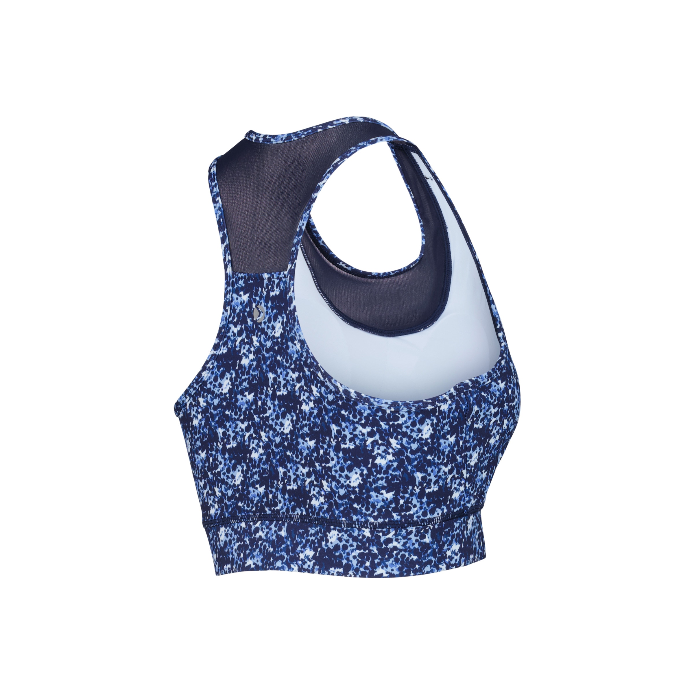 Top de Training de Mulher com Mesh Azul-5
