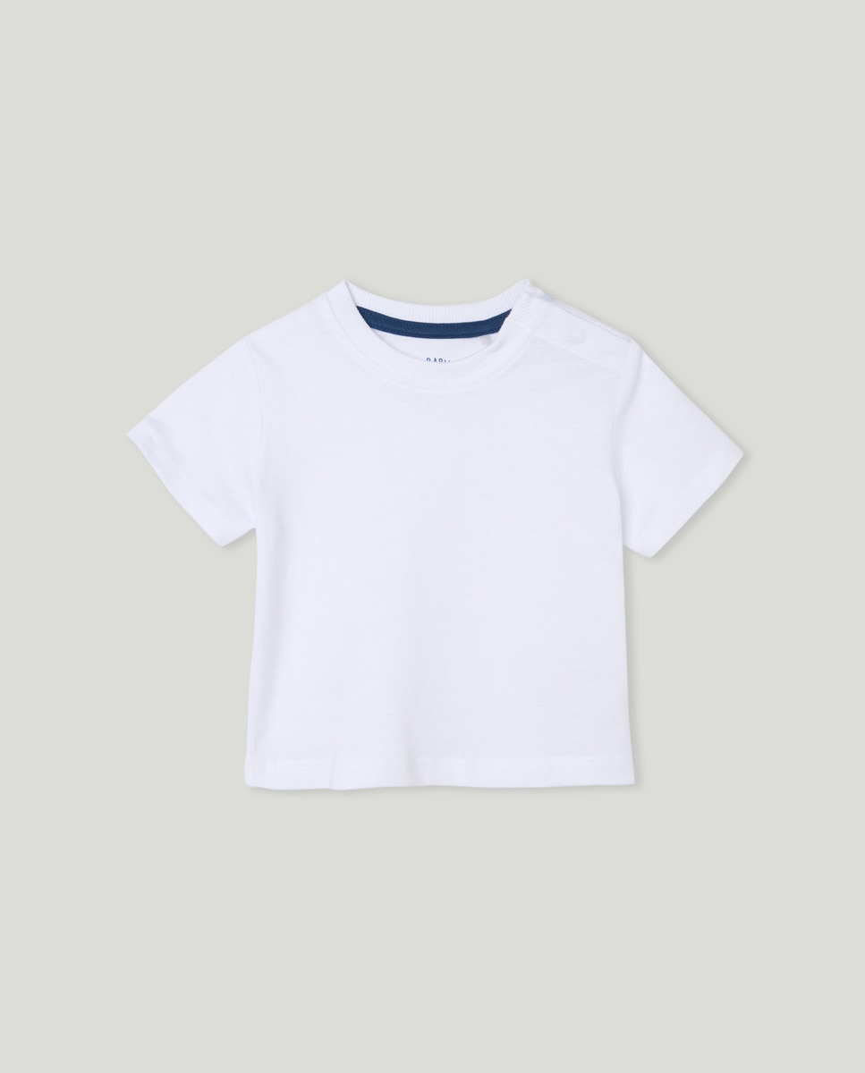 Niño Camiseta Bebe Blanca Basica Camiseta Básica De Bebé Niño De