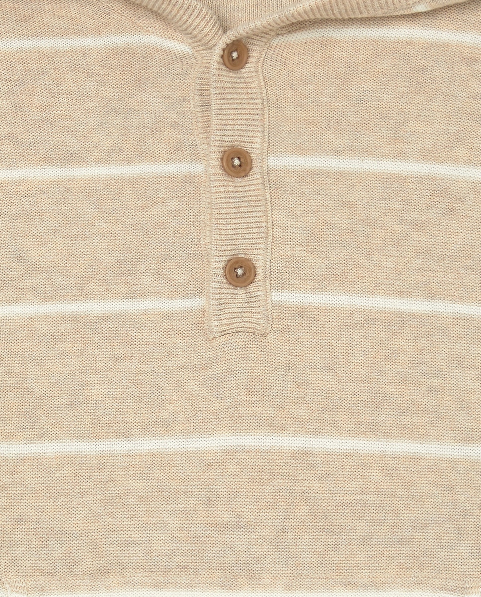 Camisola de malha com capuz Branco-5