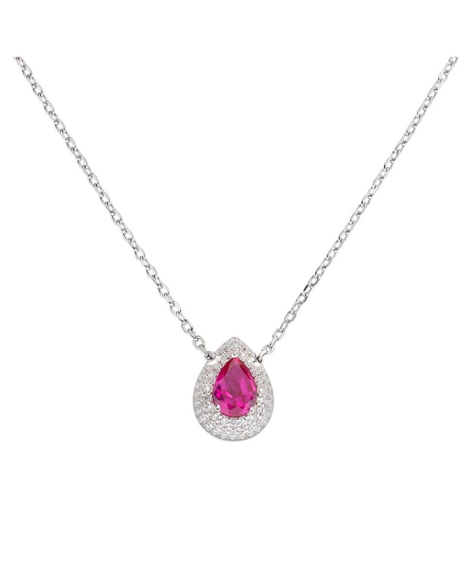 Colar "Drop of Love" em Prata com Zircónias Cúbicas Prata-1