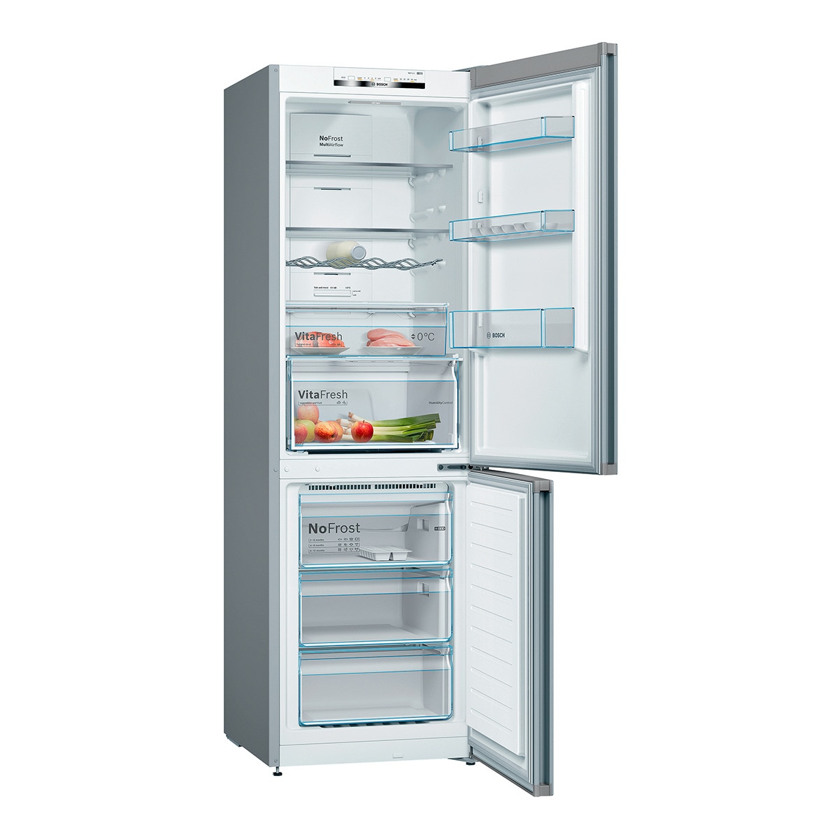 Frigorífico Combinado Bosch Série 4 KGN366ICF VitaFresh PerfectFit e No Froste de 186 cm - Inox Anti-dedadas Inox-2