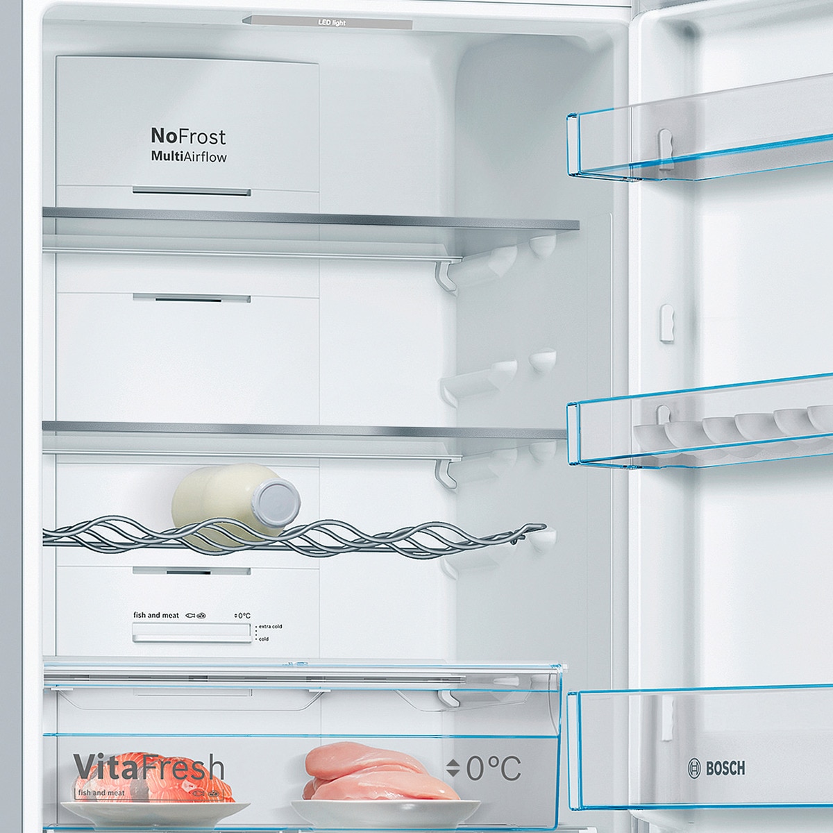 Frigorífico Combinado Bosch Série 4 KGN366ICF VitaFresh PerfectFit e No Froste de 186 cm - Inox Anti-dedadas Inox-5