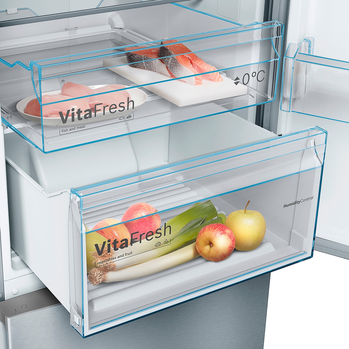 Frigorífico Combinado Bosch Série 4 KGN366ICF VitaFresh PerfectFit e No Froste de 186 cm - Inox Anti-dedadas Inox-6