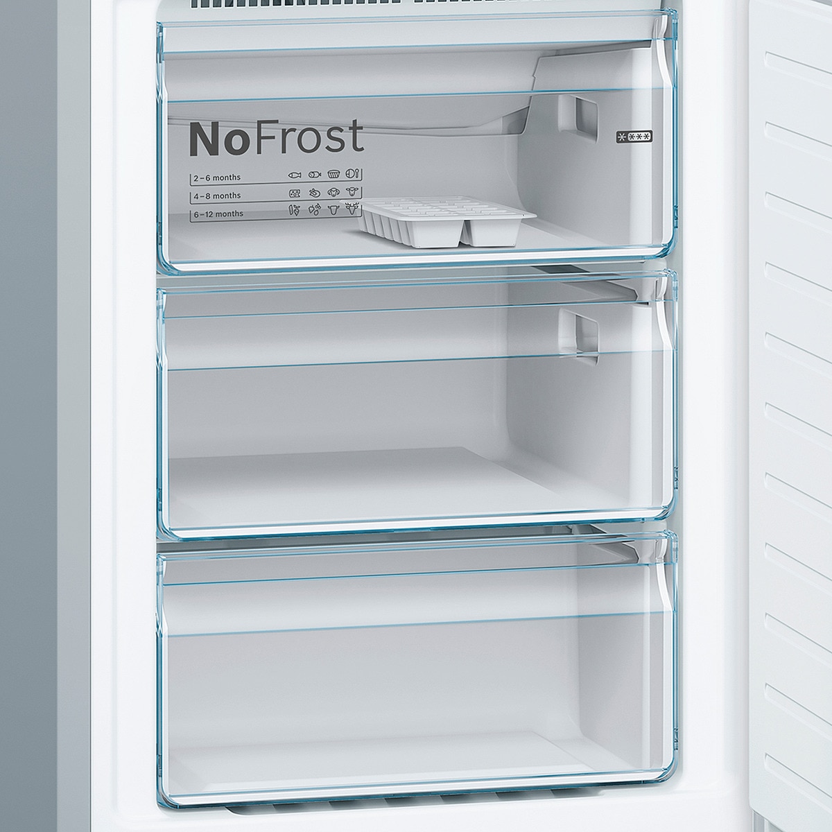 Frigorífico Combinado Bosch Série 4 KGN366ICF VitaFresh PerfectFit e No Froste de 186 cm - Inox Anti-dedadas Inox-7