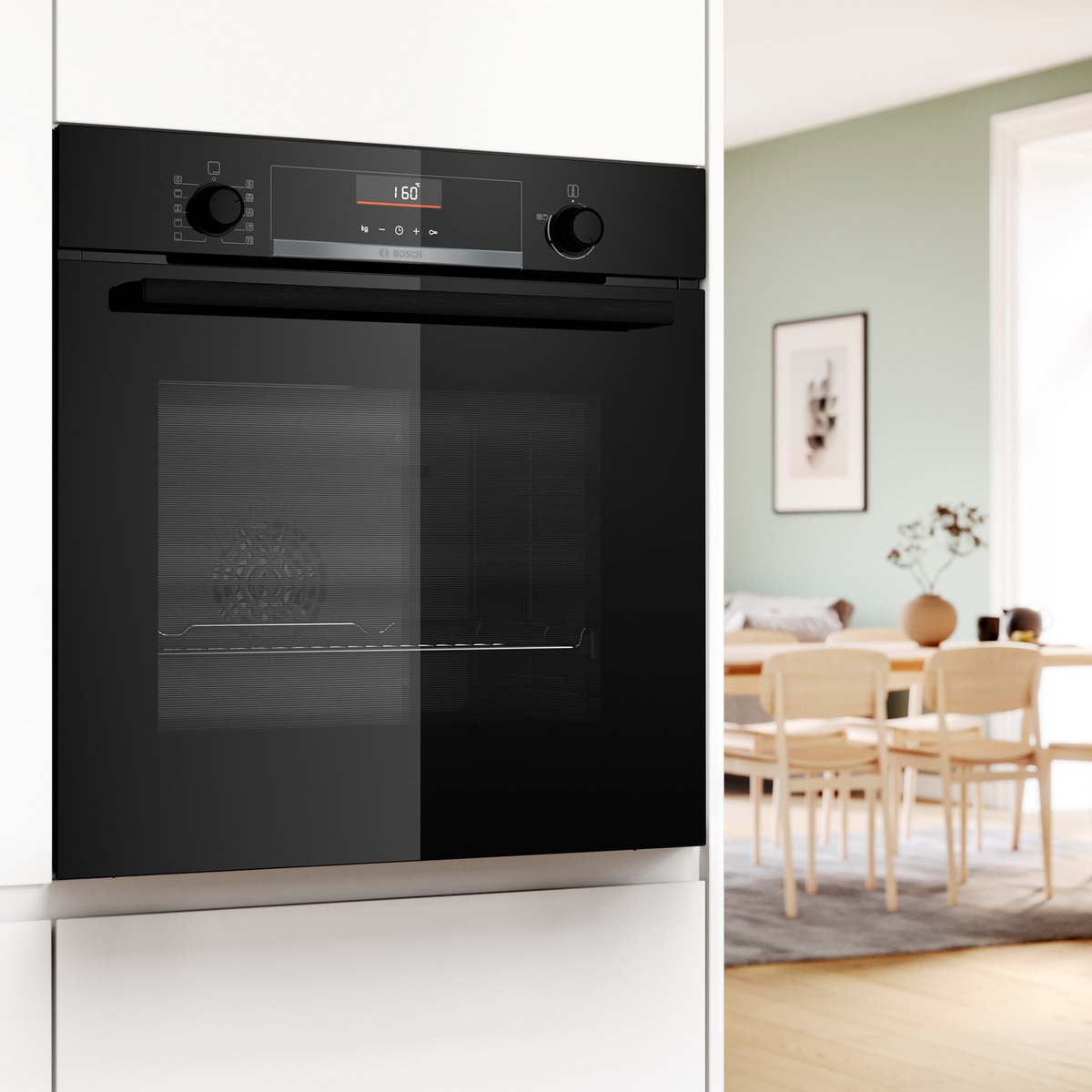 Forno Multifunções Bosch Serie 6 HBG536EB3 Programa de Limpeza EcoClean, Hidrolítico e de 71 Litros - Preto Vidro preto-3