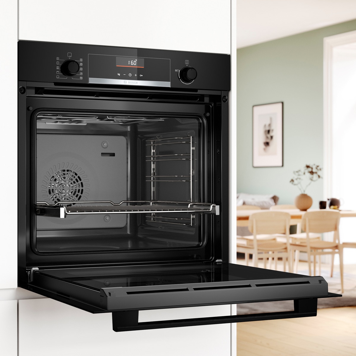 Forno Multifunções Bosch Serie 6 HBG536EB3 Programa de Limpeza EcoClean, Hidrolítico e de 71 Litros - Preto Vidro preto-4