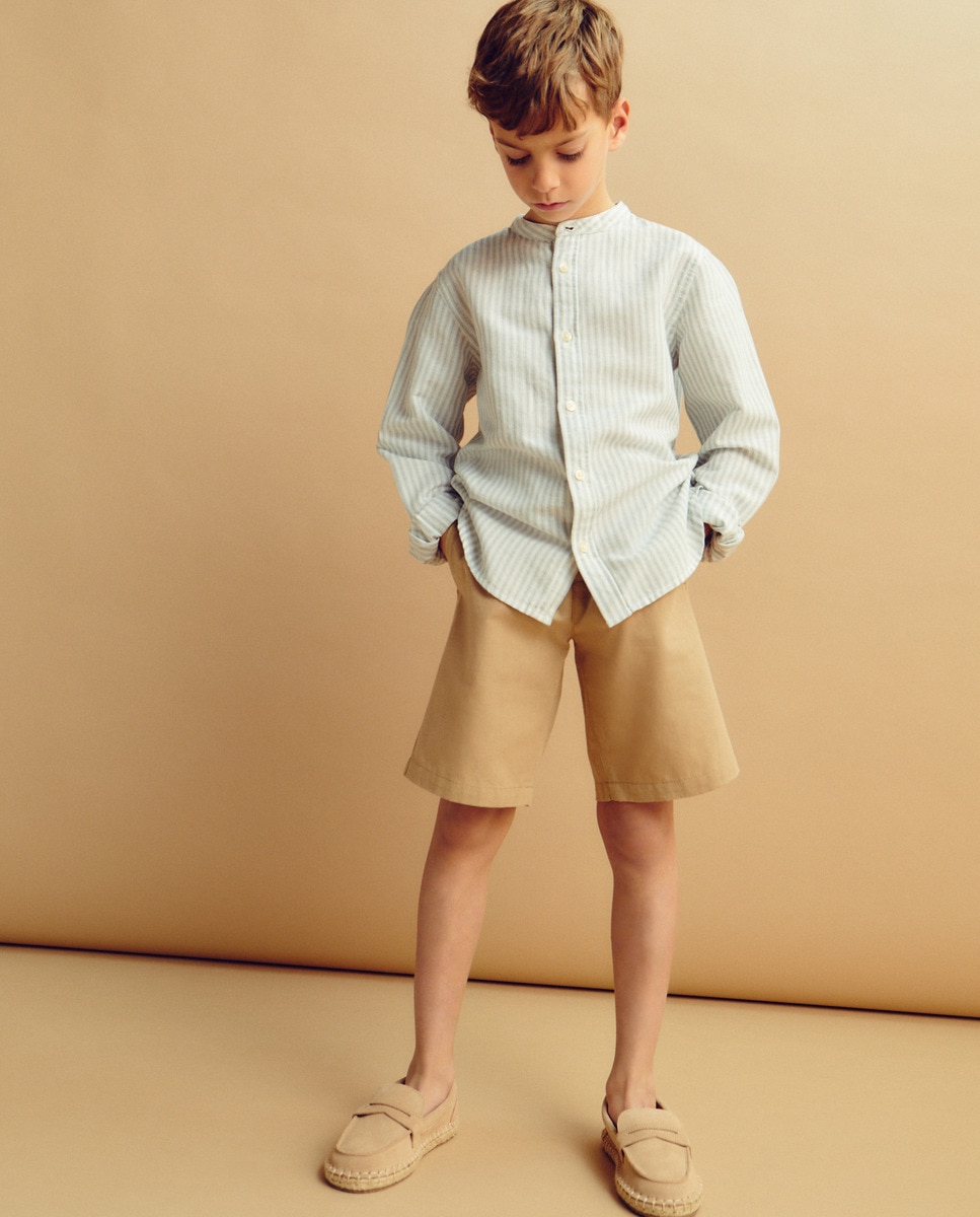Bermudas Jogger de Linho 730 Camel-1