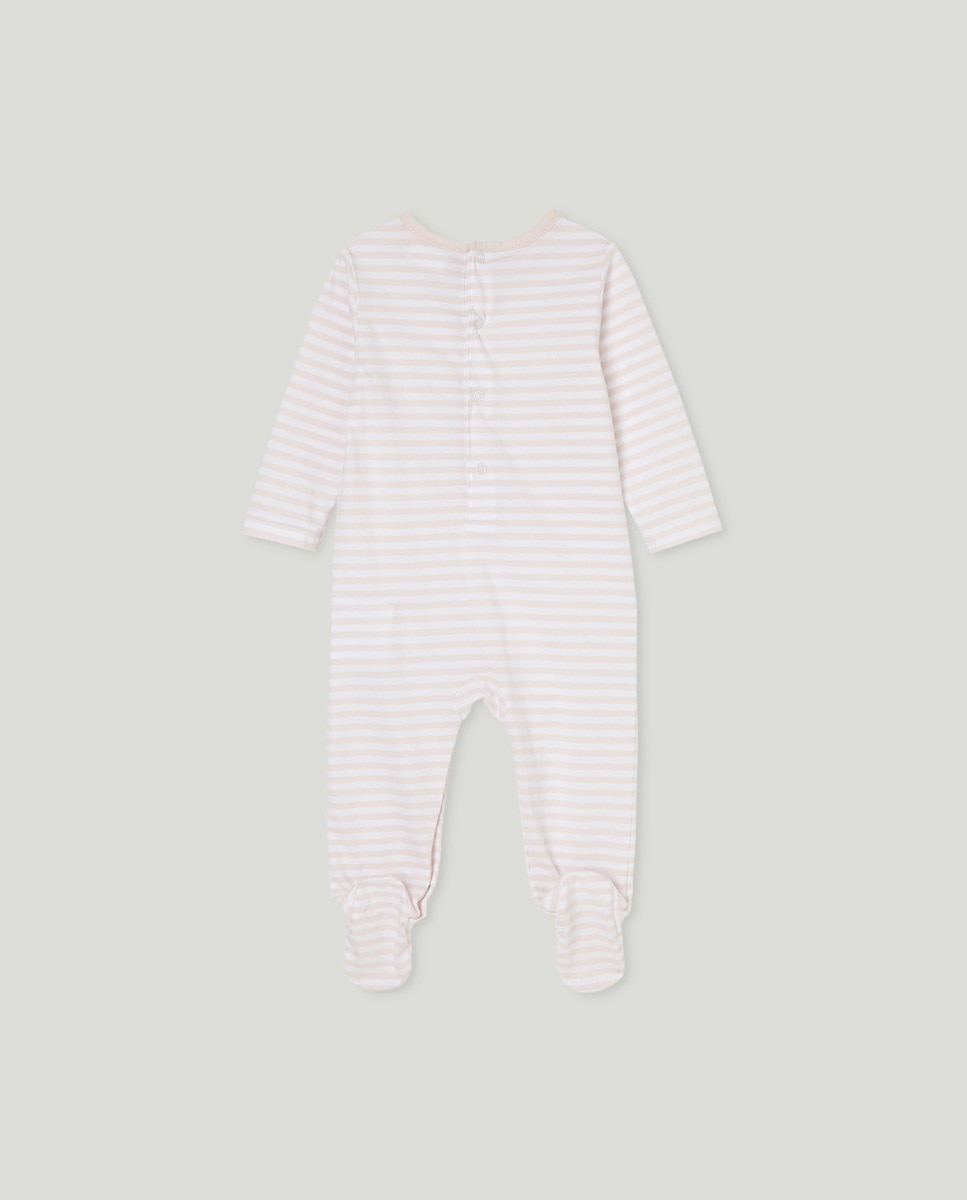 Babygrow Comprido de Bebé às Riscas Rosa-2