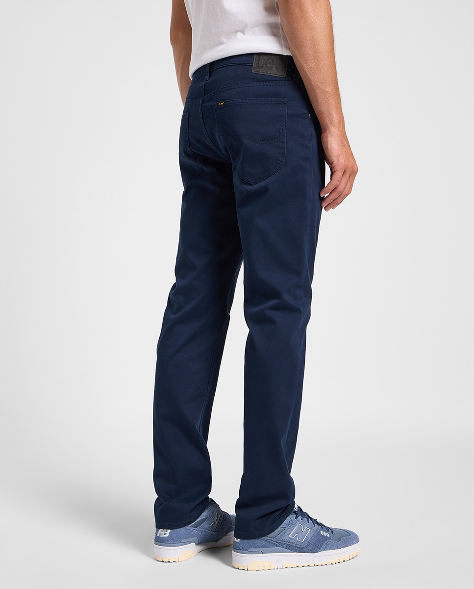 Calças de 5 Bolsos Daren Zip Azul-marinho-4