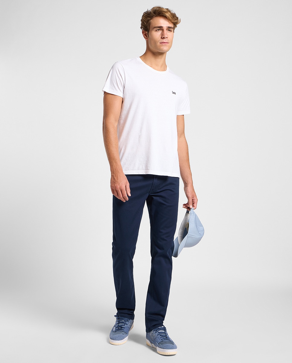 Calças de 5 Bolsos Daren Zip Azul-marinho-1