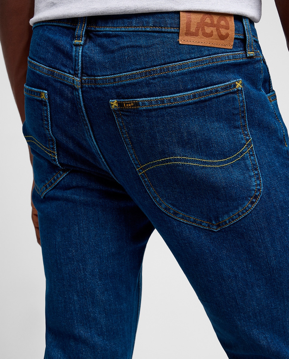 Jeans de 5 Bolsos Daren Zip Azul-5