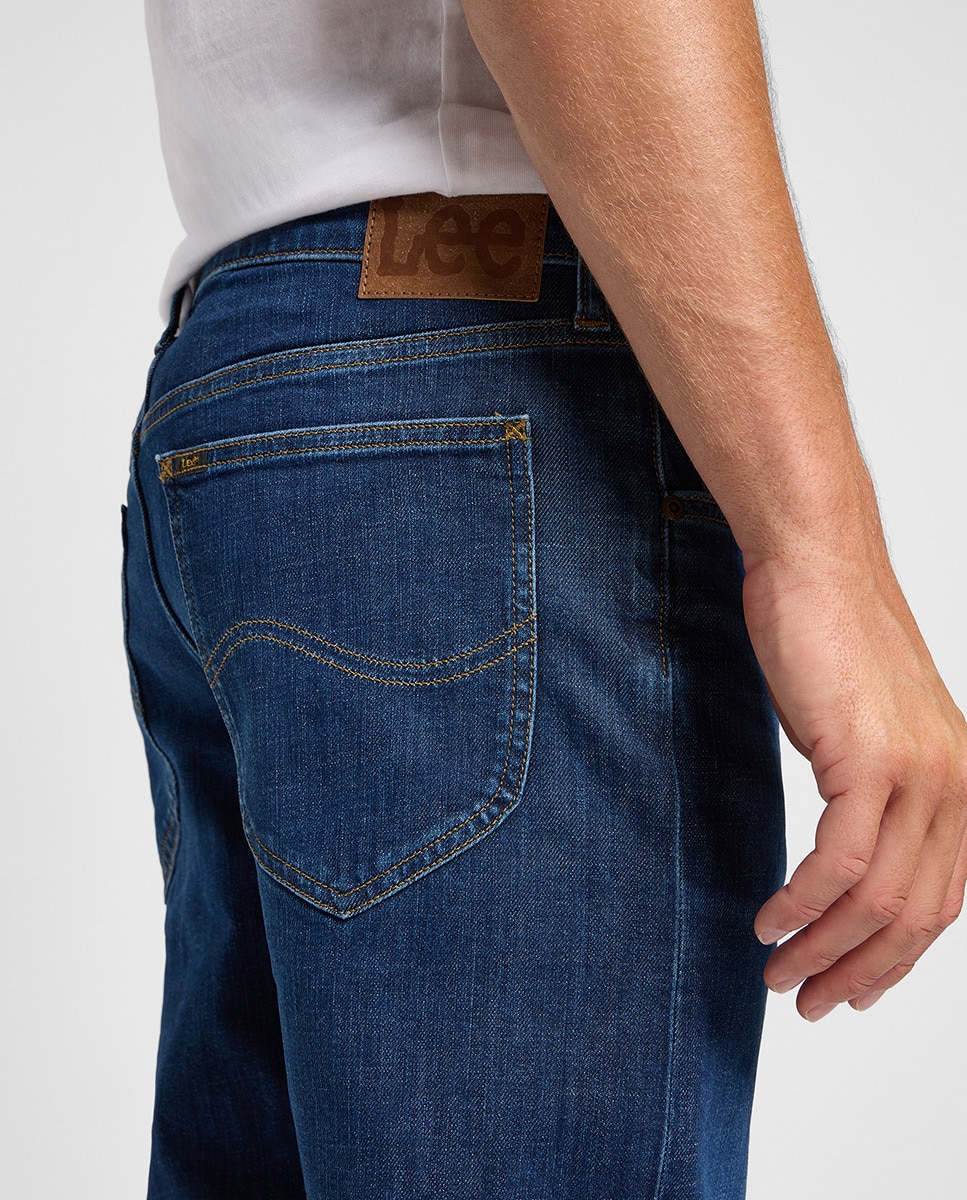 Jeans de 5 Bolsos Daren Zip Azul-5