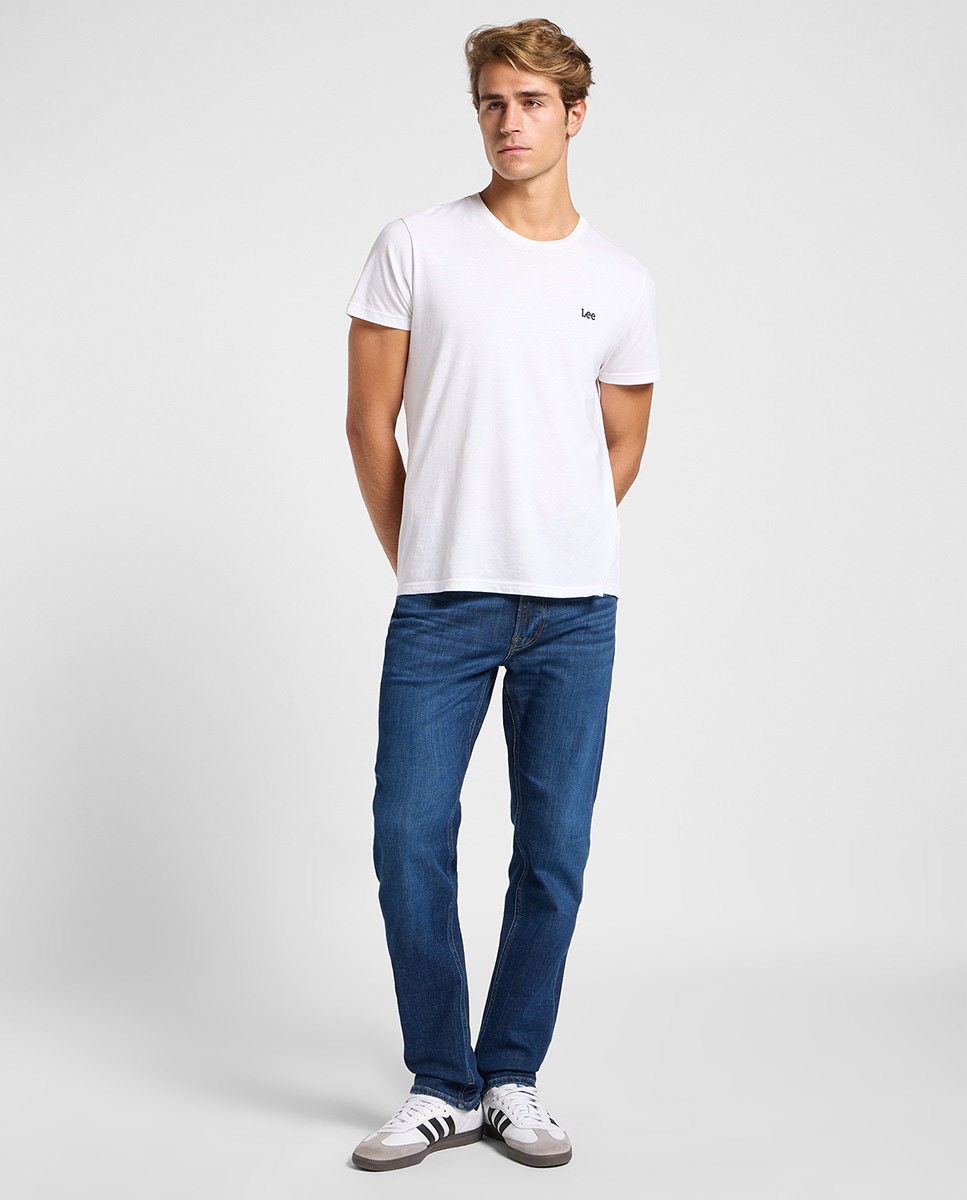 Jeans de 5 Bolsos Daren Zip Azul-1