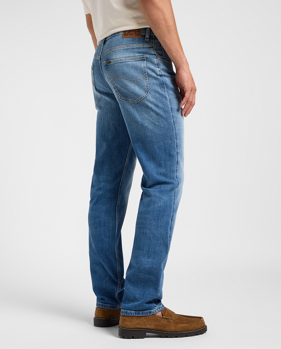 Jeans de 5 Bolsos Brooklyn Straight Azul-4