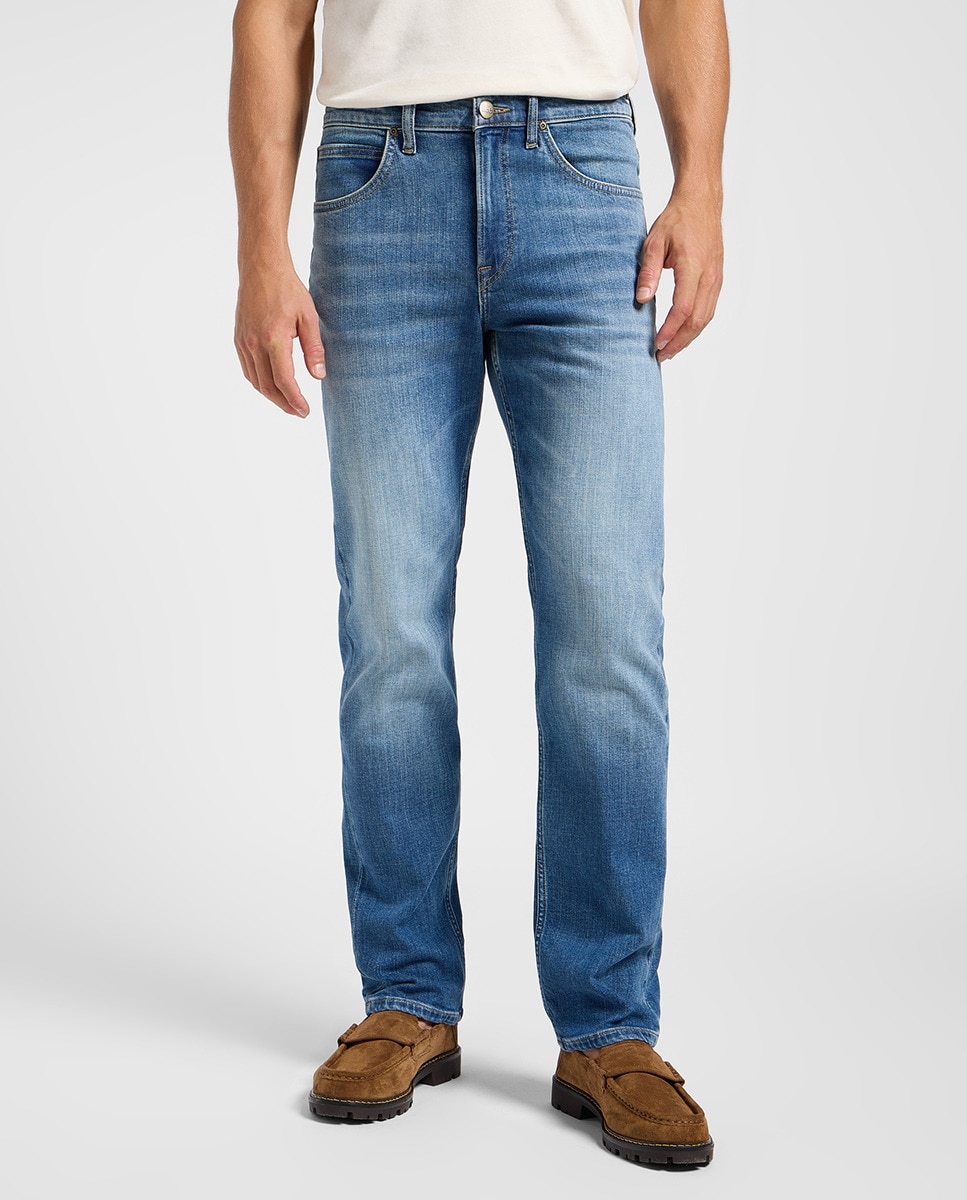 Jeans de 5 Bolsos Brooklyn Straight Azul-2