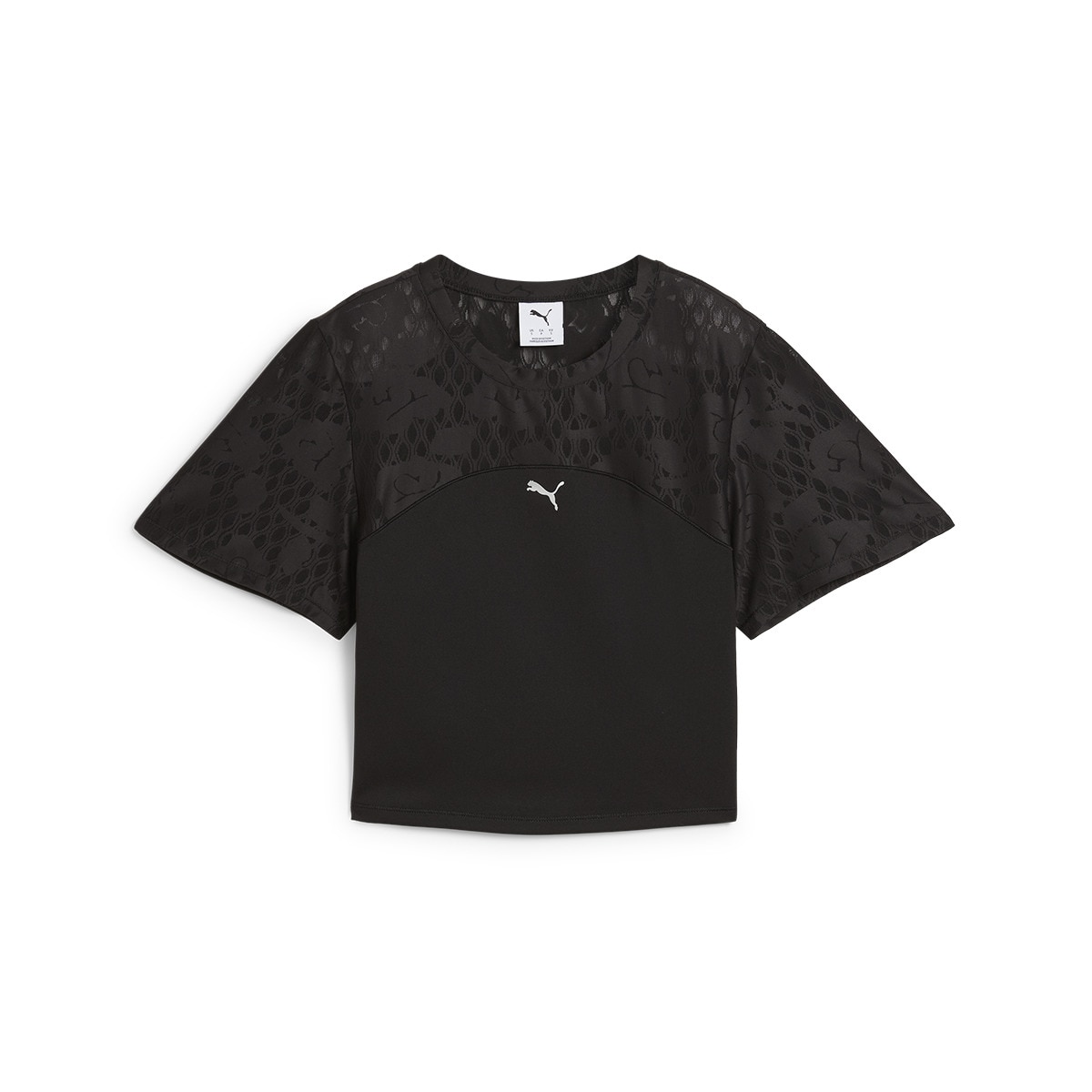 T-shirt de Mulher Lace Top-Short Preto-4