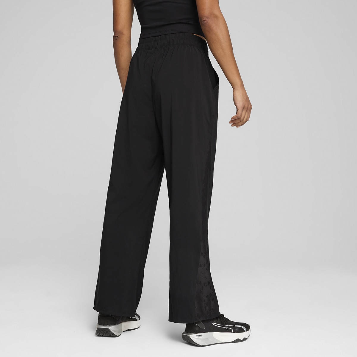 Calças de Mulher Lace Woven Preto-2