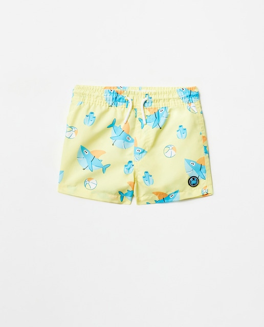 Imagem 0 de Calções de Banho com Estampado de Tubarões